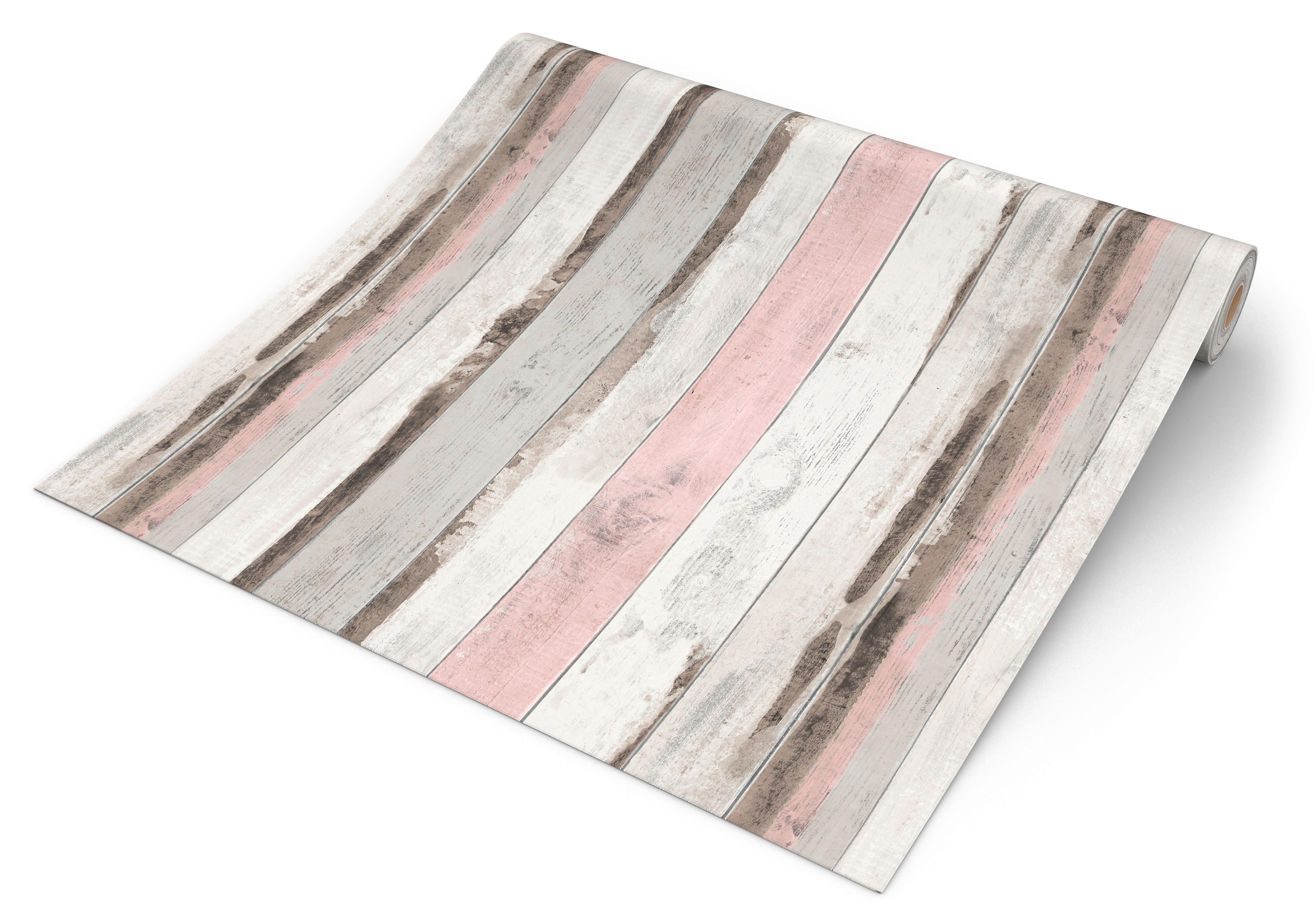  Foto zu Papiertapete Holzoptik grau rosa B/L: ca. 53x1005 cm online bei POCO kaufen 