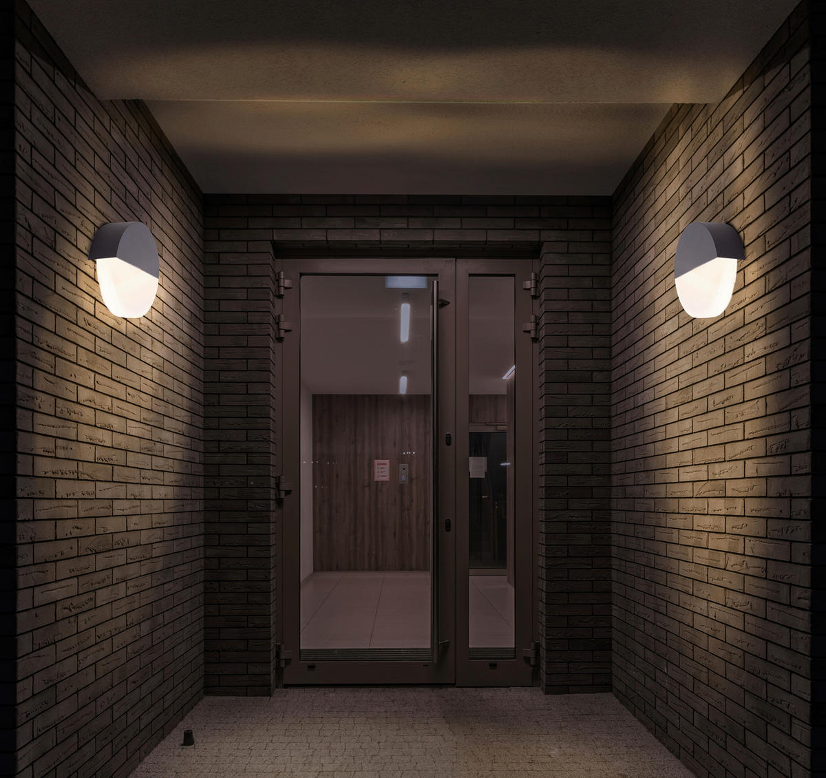 LED-Außen Wandleuchte 1221597 anthrazit weiß T/D: ca. 5,5x18 cm LED Außen Wandleuchte "Sobrio" - weiß/anthrazit (18,00cm) - Näve Leuchten