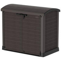 VCM Mülltonnenbox 2er StoreAway braun Kunststoff B/H/L: ca. 145x125x83 cm StoreAway - braun (83,00/145,00/125,00cm) - VCM