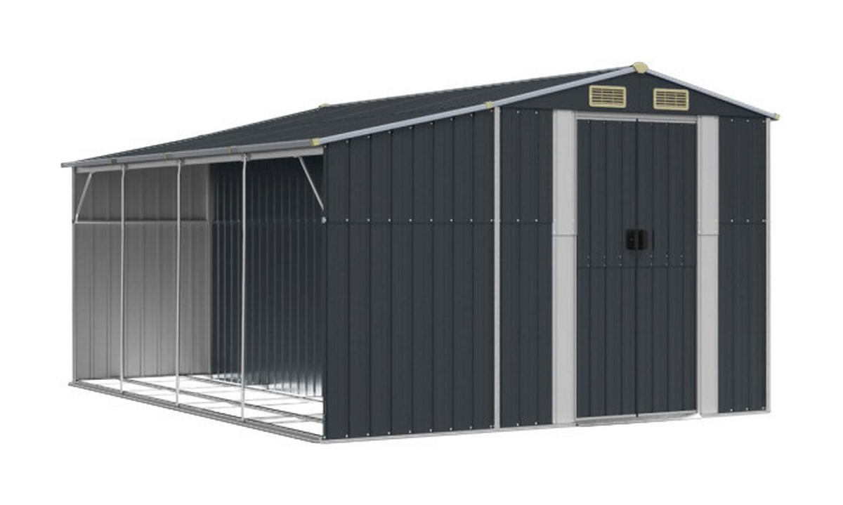 vidaXL Gartenhaus anthrazit Gartenhaus - anthrazit - vidaXL