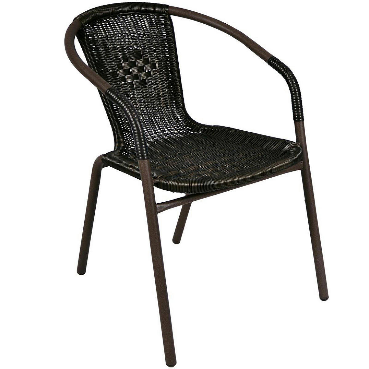 VCM Balkon-Set braun Polyrattan B/H/T: ca. 53x73x60 cm Balkonset - braun (53,00/73,00/60,00cm) - VCM