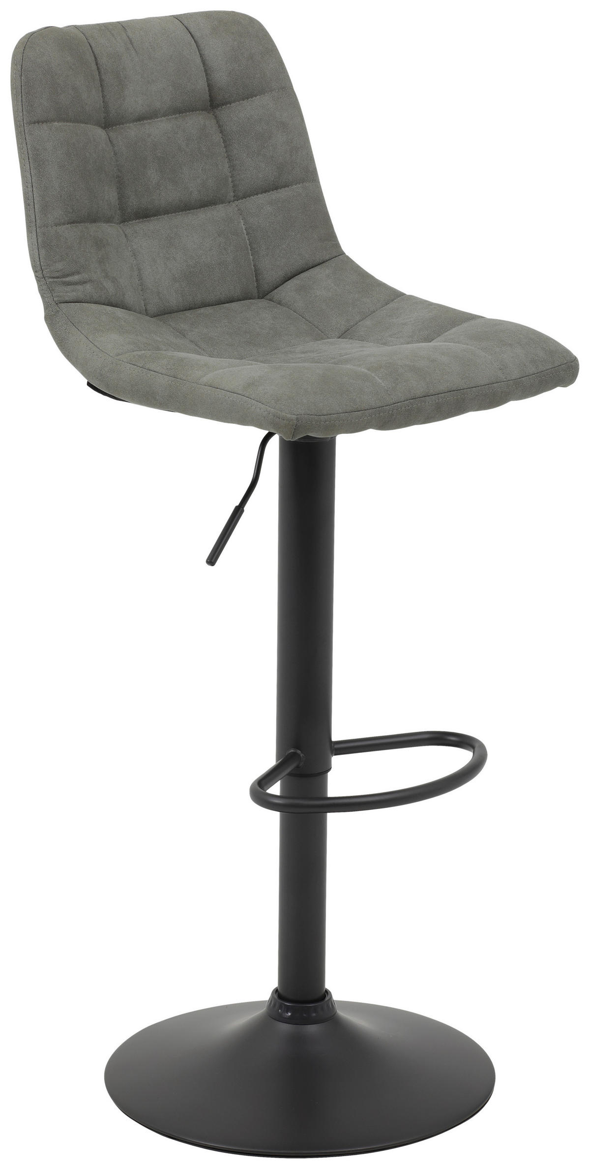 Barhocker Yvonne 2er Set grau Vintage Microfaser B/H/T: ca. 43x113x44 cm Yvonne 2er Set - grau (43,00/113,00/44,00cm) - Hela