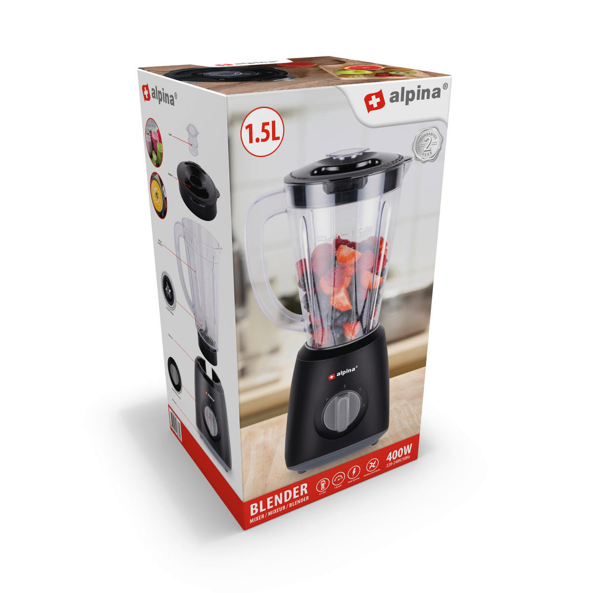 Alpina Standmixer schwarz Standmixer - schwarz - alpina