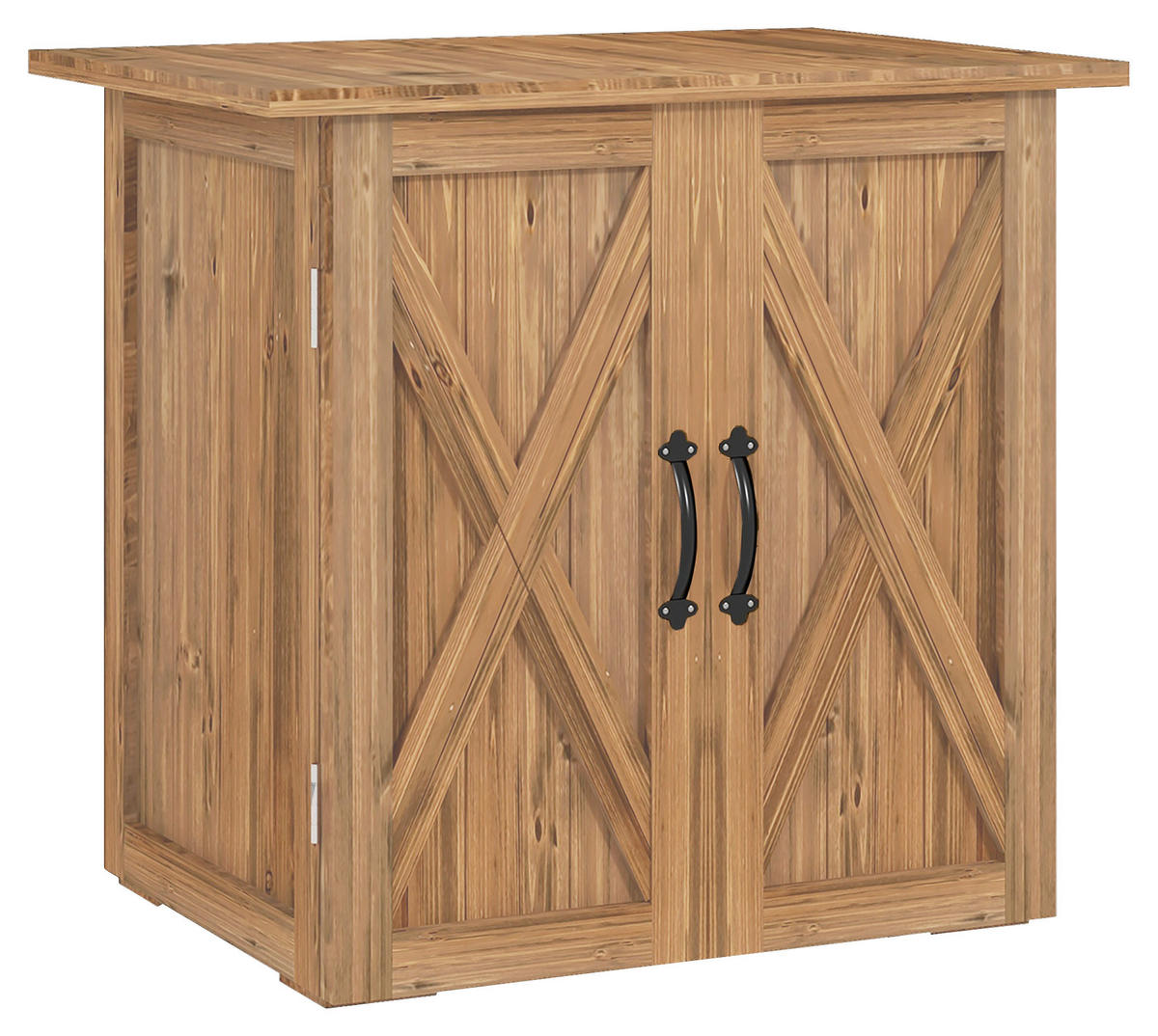 Outsunny Gartenschuppen braun Holz B/H/L: ca. 55x72x77 cm Gartenschuppen - braun (77,00/55,00/72,00cm) - Outsunny