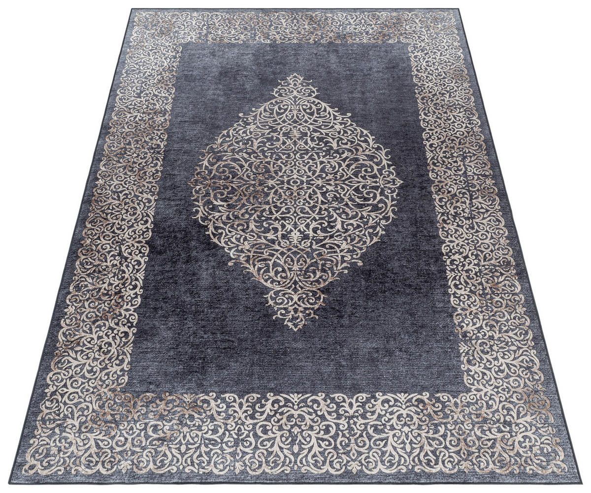 Ayyildiz Teppich FIESTA schwarz B/L: ca. 80x250 cm FIESTA - schwarz (80,00/250,00cm) - Ayyildiz
