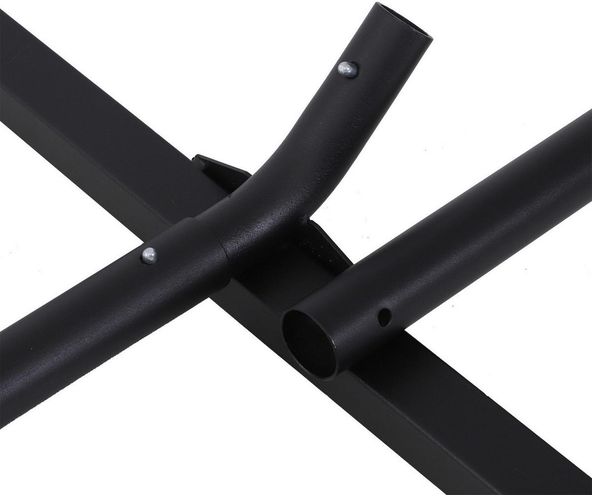 Outsunny Hängemattengestell schwarz Metall B/H/L: ca. 92x115x360 cm Hängemattengestell - schwarz (360,00/92,00/115,00cm) - Outsunny