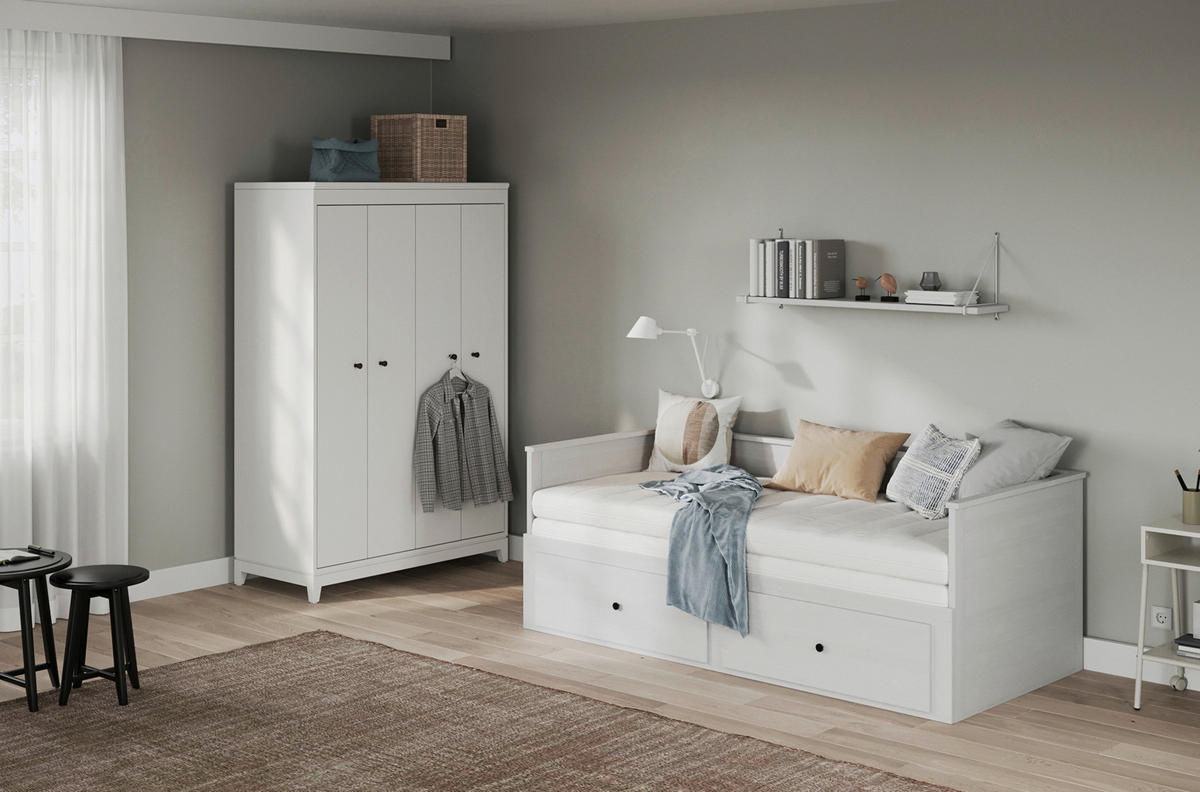 Bett Polina weiß Liegefläche B/L: ca. 90x200 cm Polina - weiß (96,00/75,00/206,00cm)