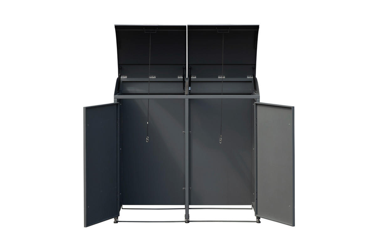 Westmann Mülltonnenbox Moderna anthrazit B/H/L: ca. 139x135x83 cm Moderna - anthrazit (83,00/139,00/135,00cm) - Westmann