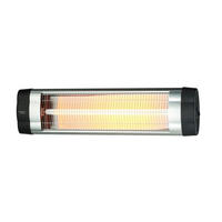 Infrarot Heizstrahler schwarz Chrom Metall B/H/T: ca. 86,5x19x9 cm QUARZ - schwarz/Chrom (86,50/19,00/9,00cm)