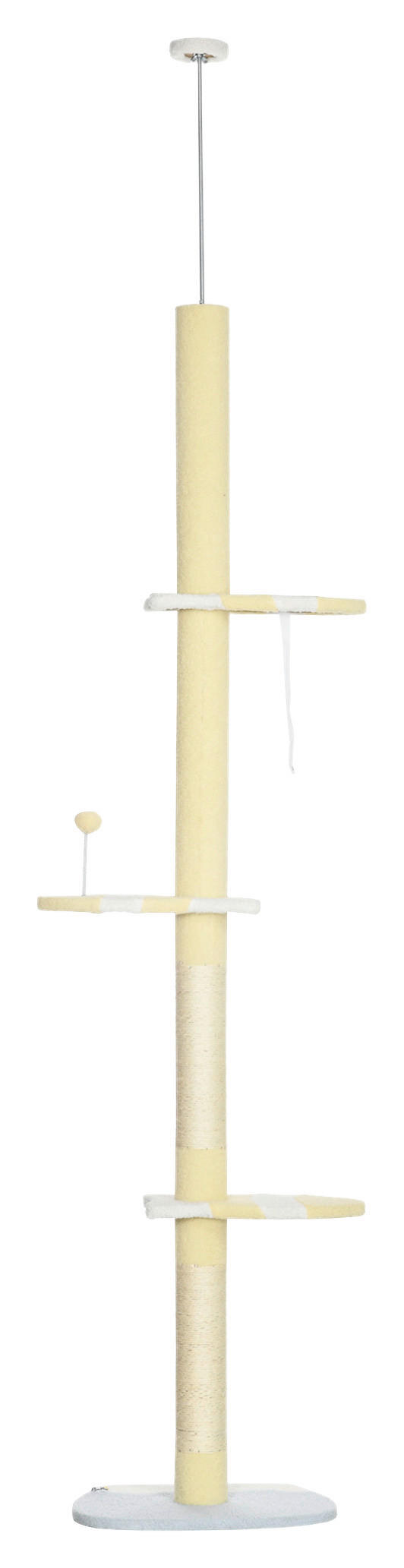 PawHut Kratzbaum gelb Spanplatte B/H/L: ca. 34x260x47 cm Kratzbaum - gelb (47,00/34,00/260,00cm) - PawHut