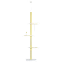 PawHut Kratzbaum gelb Spanplatte B/H/L: ca. 34x260x47 cm Kratzbaum - gelb (47,00/34,00/260,00cm) - PawHut