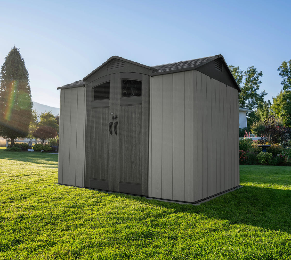 Lifetime Gerätehaus Ohio grau B/H/L: ca. 283,5x264,4x214,1 cm Ohio - grau (214,10/283,50/264,40cm) - Lifetime