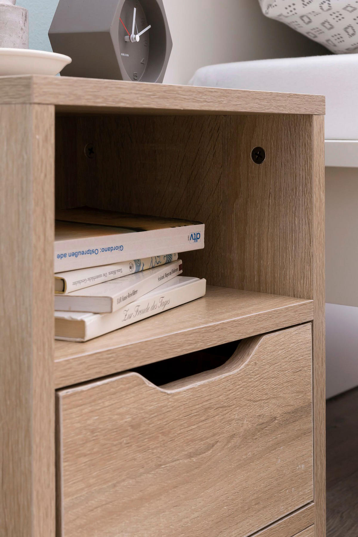 Nachtkonsole Sonoma Nachbildung B/H/T: ca. 31x43x31 cm Nachtkonsole - (31,00/43,00/31,00cm) - Wohnling