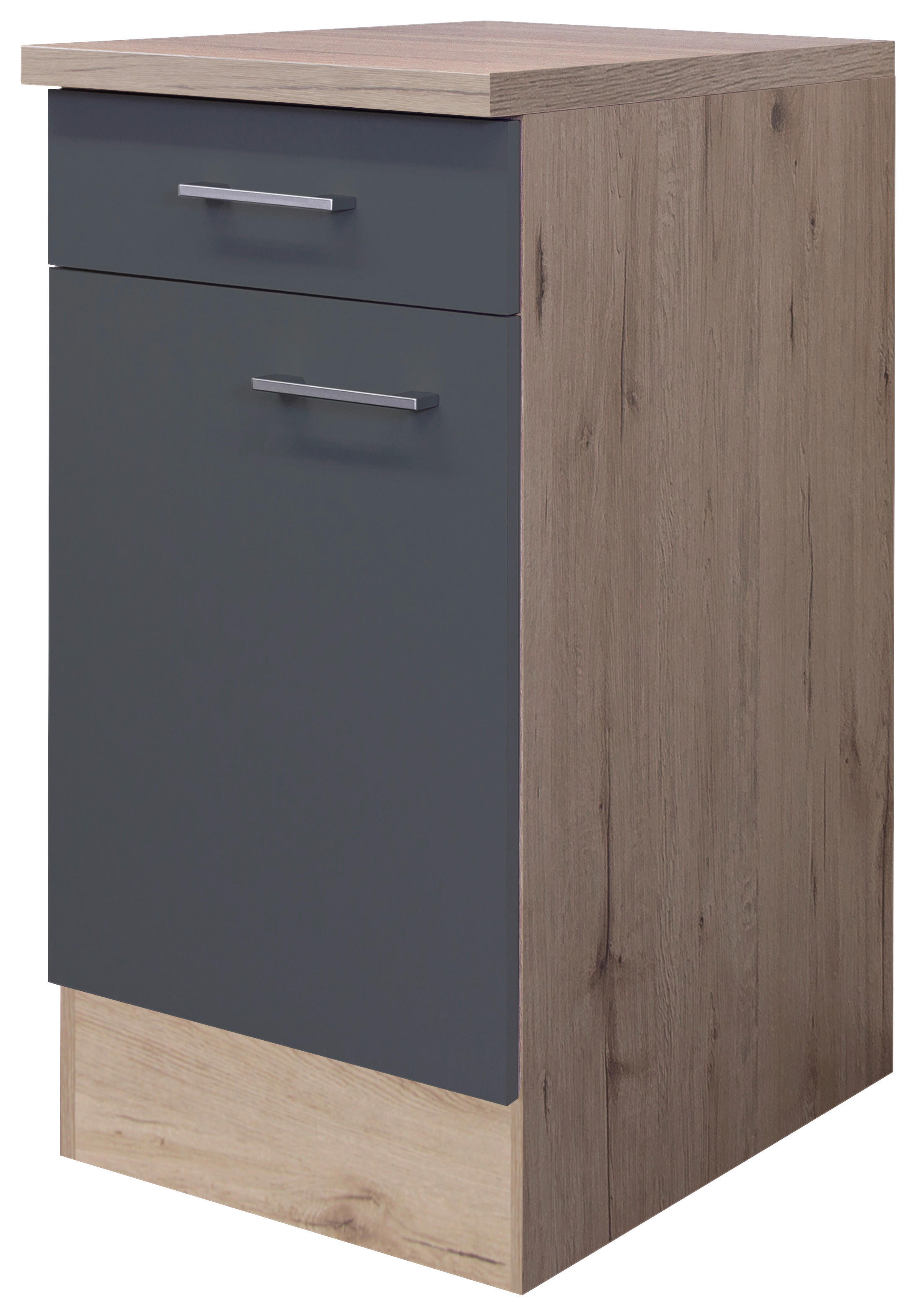 Unterschrank Morena grau matt B/H/T: ca. 40x85x60 cm Morena - Eiche/Basalt (40,00/85,00/60,00cm) - Flex-Well