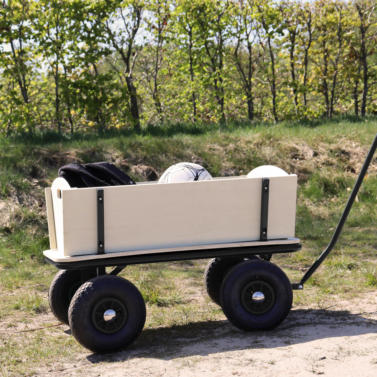 Sunny Bollerwagen Billy Beach schwarz B/H/L: ca. 61x97x95 cm Billy Beach - natur/schwarz (95,00/61,00/97,00cm) - Sunny