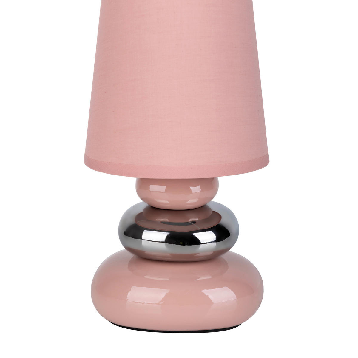 Näve Leuchten Tischleuchte 3045332 lachs rosé Keramik B/H/T: ca. 16x31x16 cm E14 1 Brennstellen Stoney - rosé/lachs (16,00/31,00/16,00cm) - Näve Leuchten