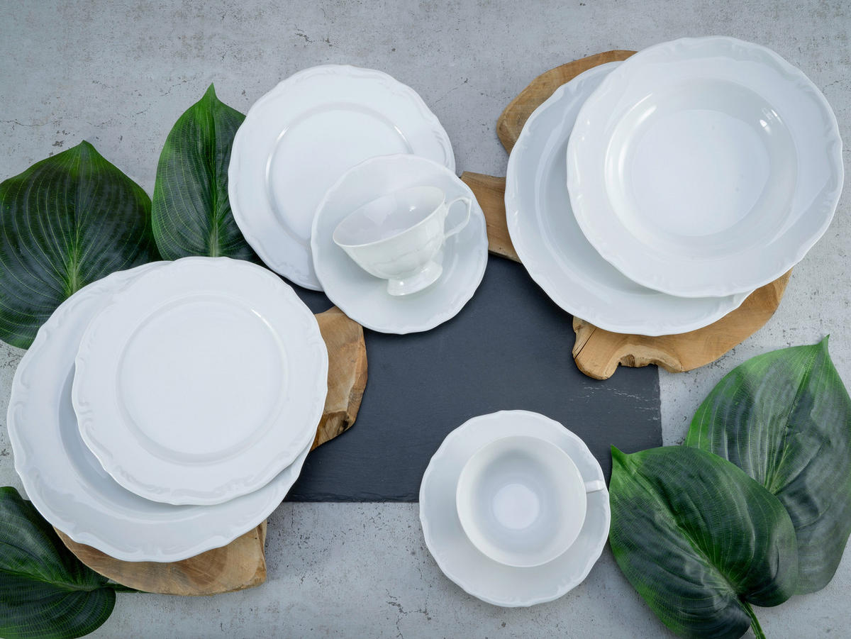 CreaTable Kombiservice Maria Theresia weiß Porzellan 30 tlg. Maria Theresia - weiß - CreaTable