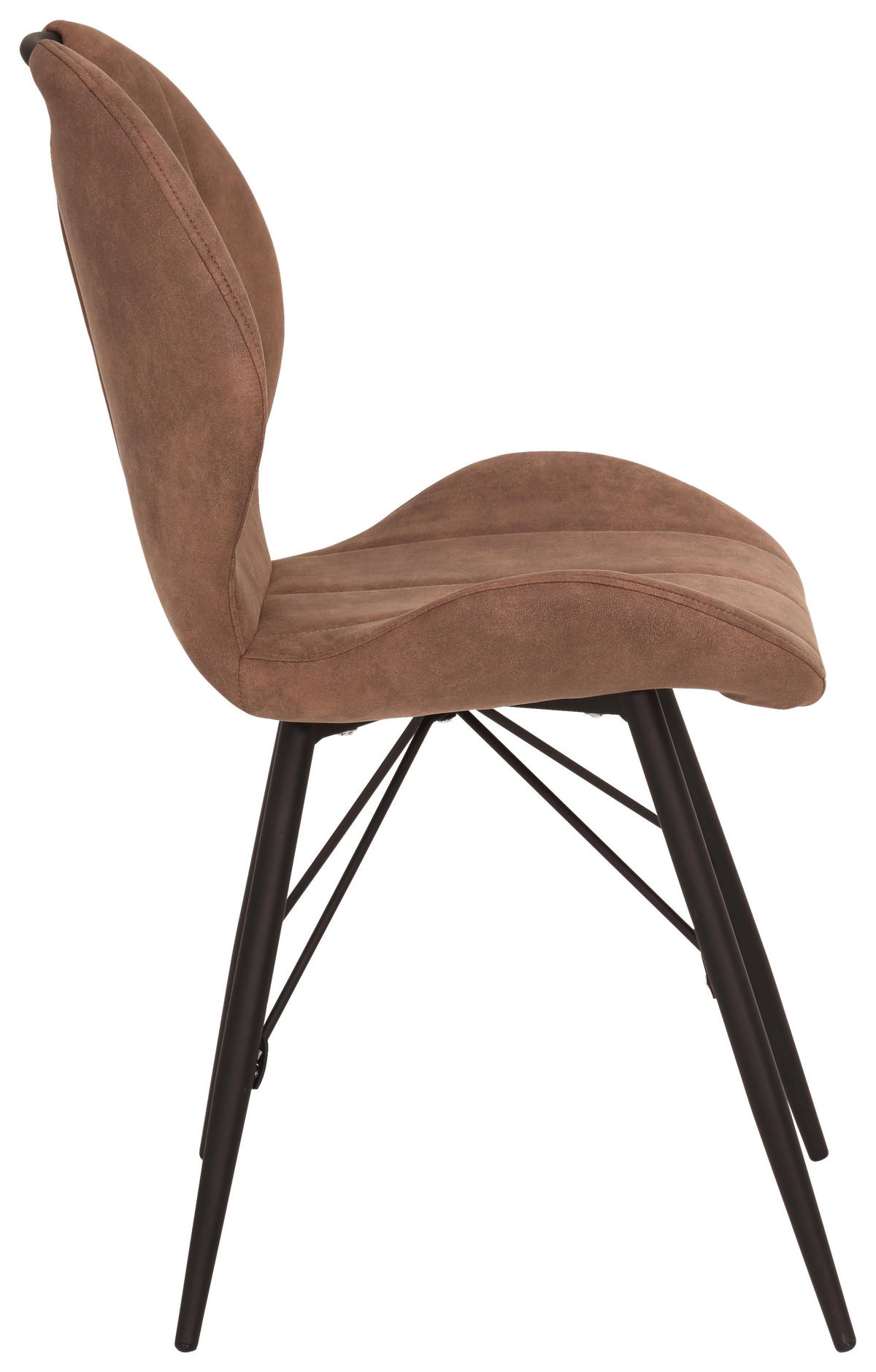 Stuhl Kate 2er Set braun Schlamm Microfaser B/H/T: ca. 50x86x56 cm Kate 2er Set - braun/schwarz (50,00/86,00/56,00cm) - Hela