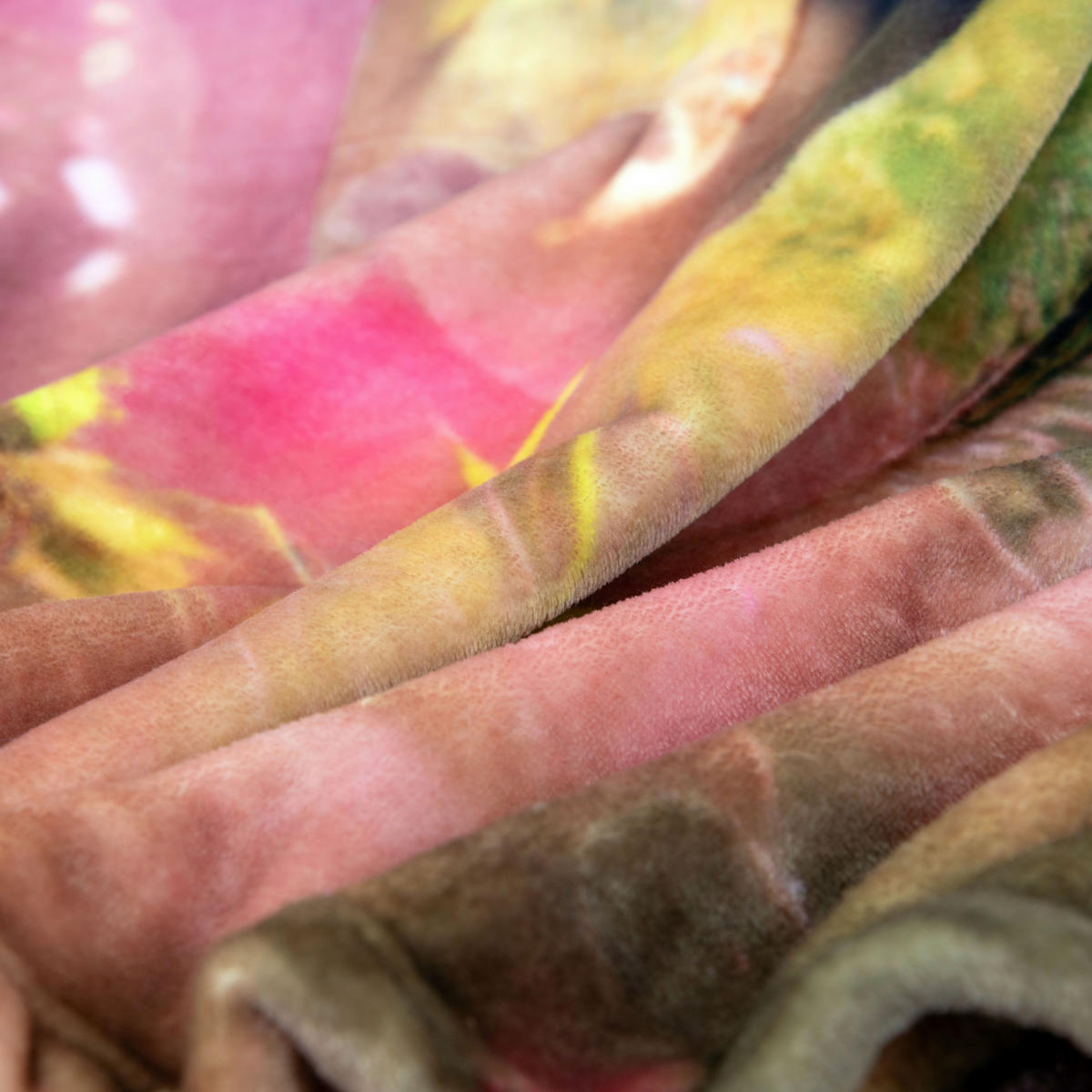 Polyester Flauschdecke Pferdeglück bunt Polyester Pferdeglück - bunt - Young Collection