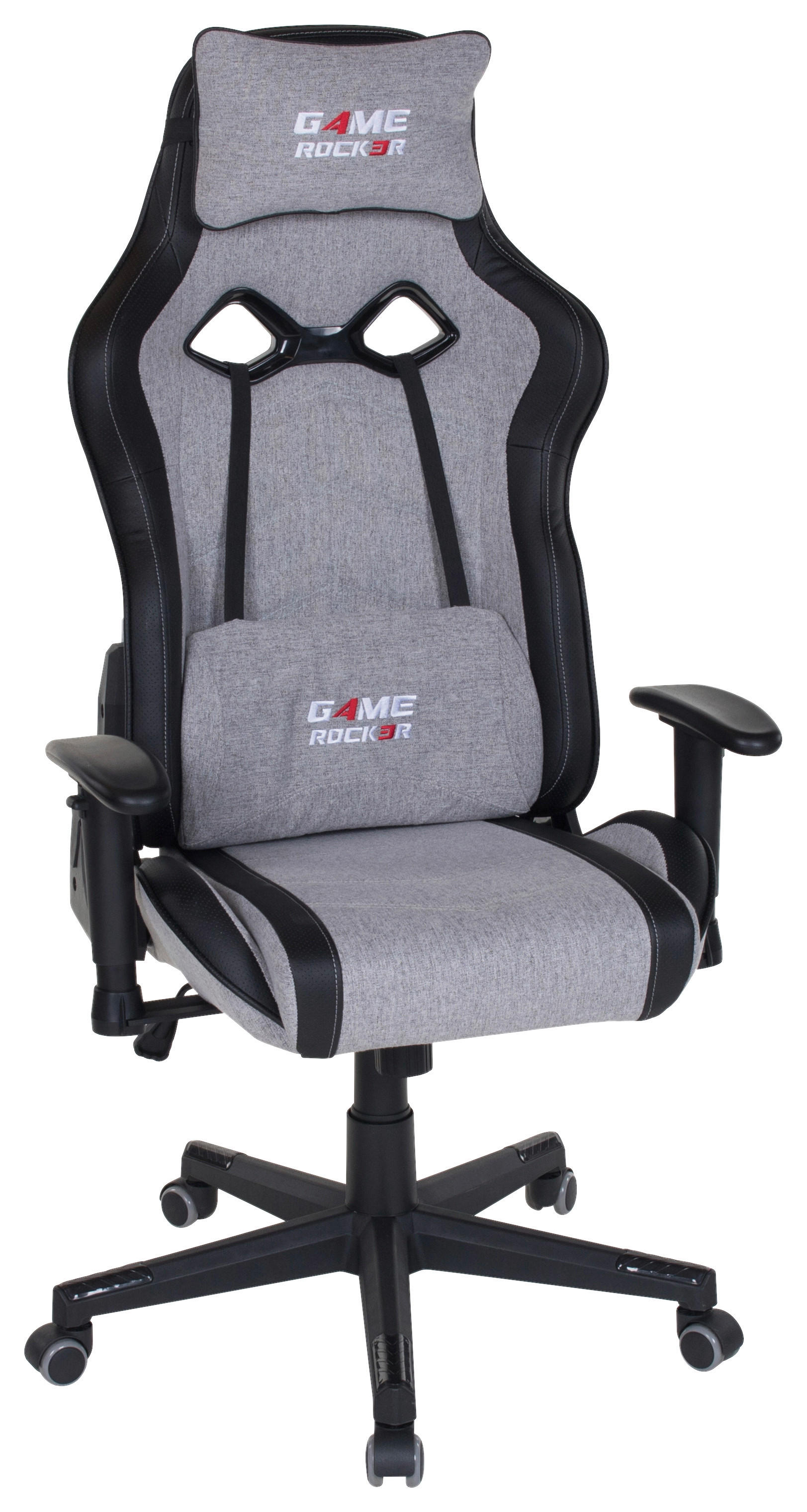 Gaming-Sessel Game-Rocker grau schwarz