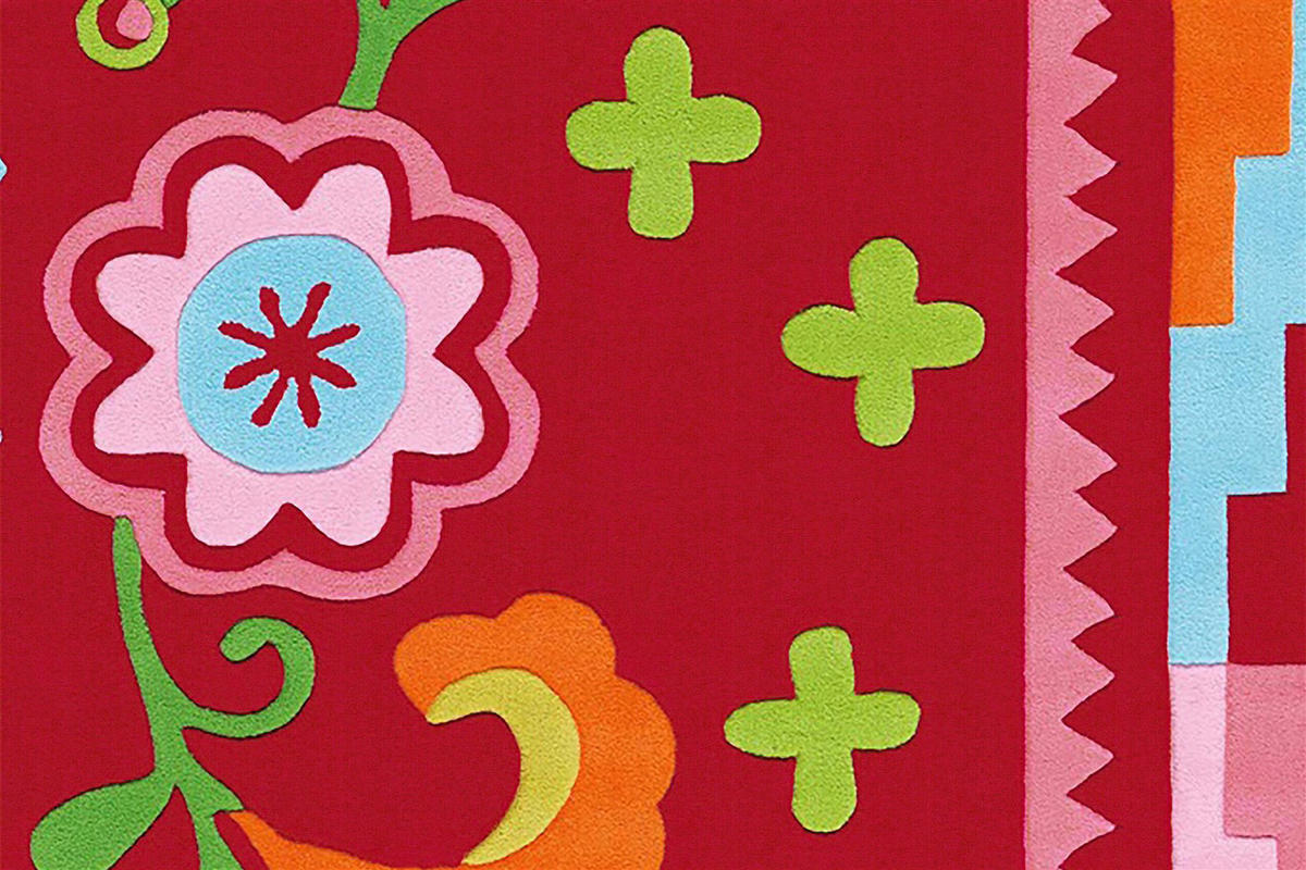 Arte Espina Kurzflorteppich Sam 4144 rosa B/L: ca. 140x200 cm Sam 4144 - mehrfarbig/rosa (140,00/200,00cm) - Arte Espina