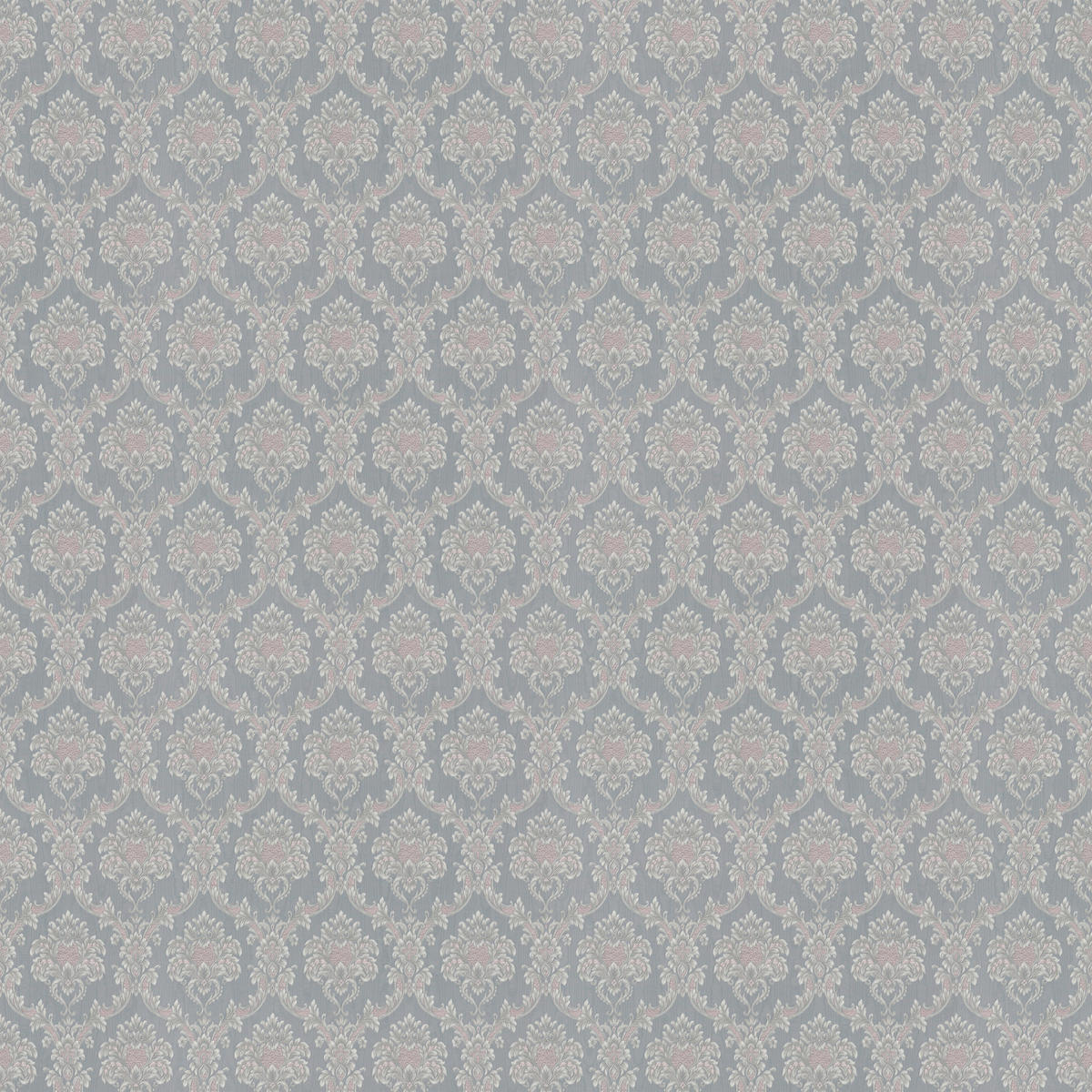Papiertapete Ornament grau silber rosa B/L: ca. 53x1005 cm Papiertapete_147940 - silber/rosa (53,00/1005,00cm)