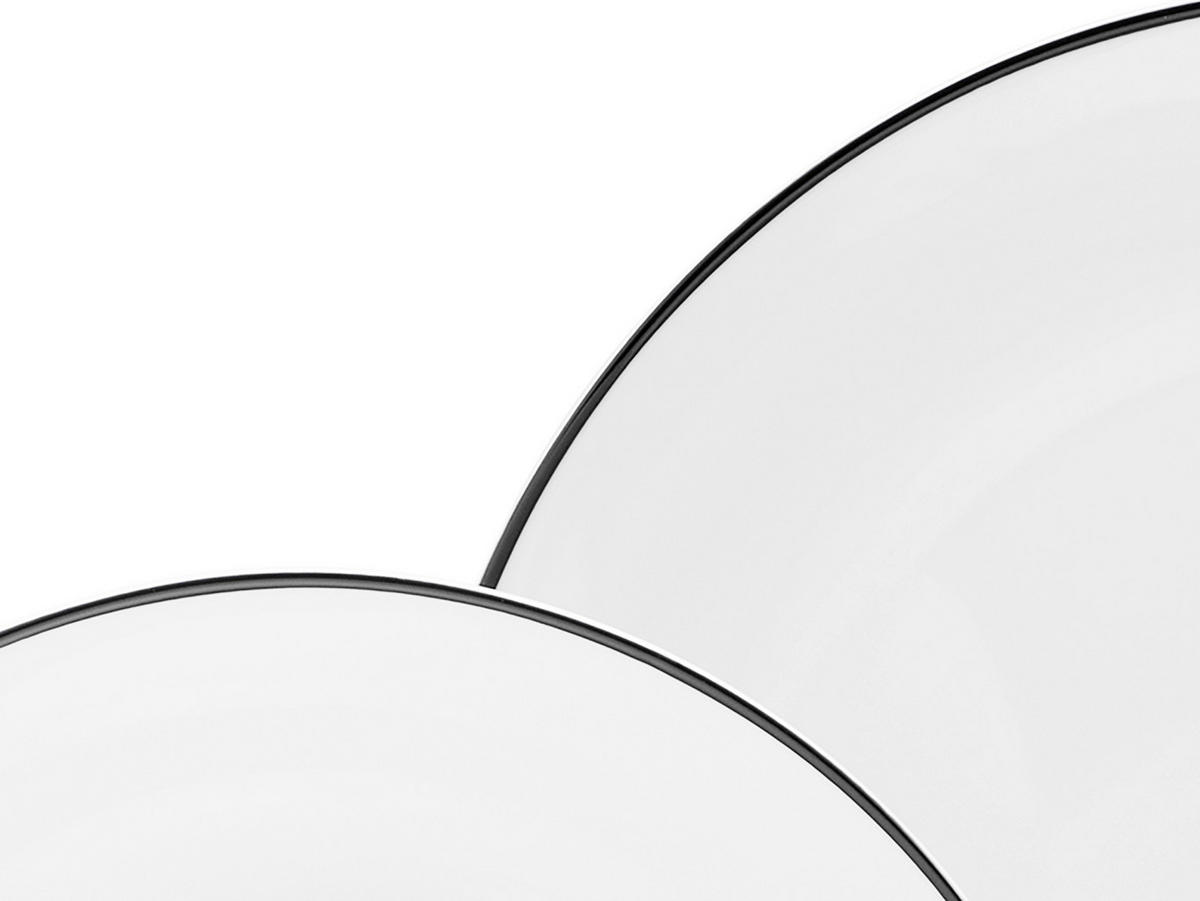CreaTable Kombiservice Luna Black Line weiß Steinzeug 30 tlg. Luna Black Line - weiß - CreaTable