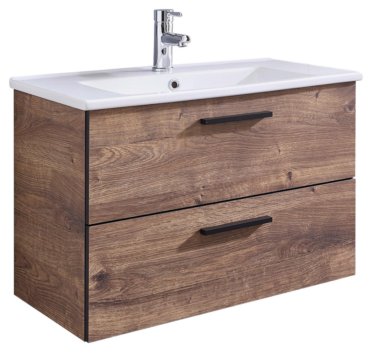 Waschbeckenunterschrank Quickset 374 Eiche Ribeck Nachbildung B/H/T: ca. 75x53x45 cm Quickset 374 - Eiche (75,00/53,00/45,00cm) - Pelipal