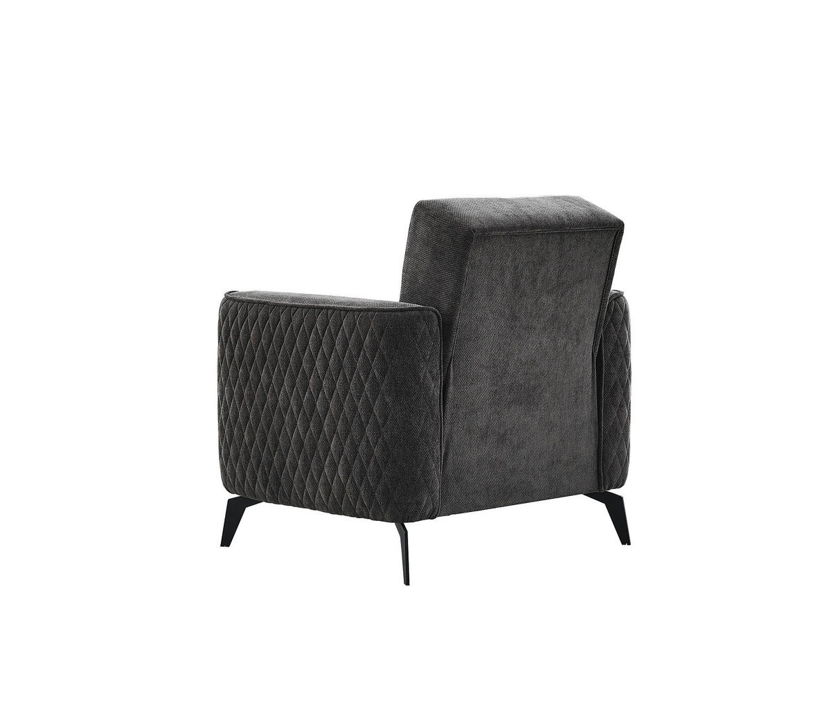Sofa 3-2-1 Lendor grau Webstoff Lendor - schwarz/grau