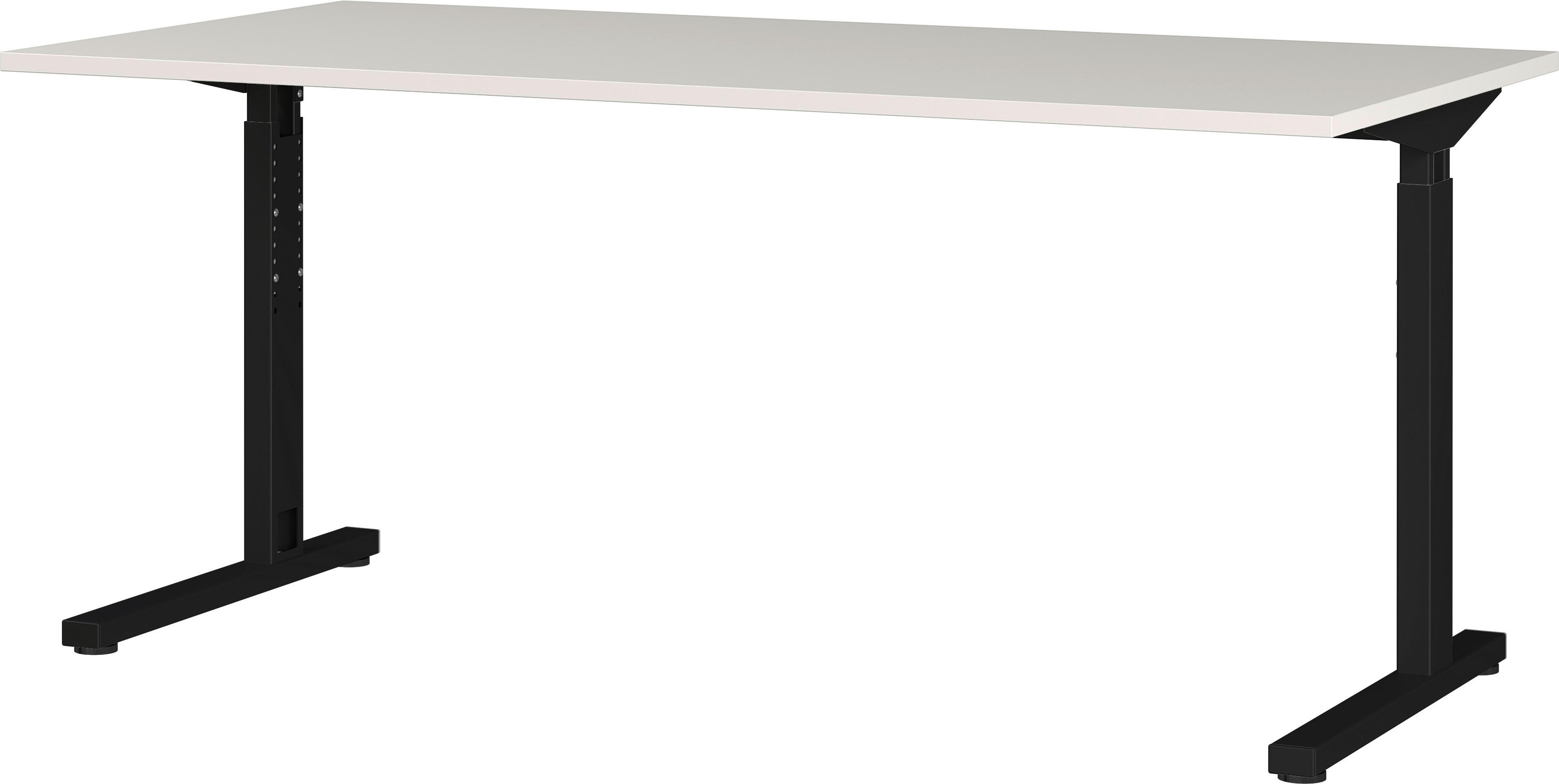 Schreibtisch 4253-581 Lichtgrau schwarz B/H/T: ca. 180x80x80 cm 4253-581 - Lichtgrau/schwarz (180,00/80,00/80,00cm) - Germania