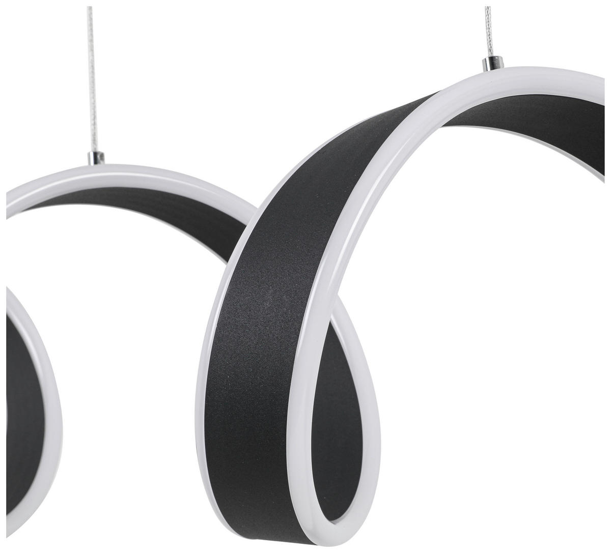 Nolo LED-Pendelleuchte schwarz Metall Kunststoff B/H/L: ca. 18x120x92 cm LED-Pendelleuchte_Gabriella - schwarz (92,00/18,00/120,00cm) - Nolo