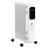 HOMCOM Ölradiator 820-261V90 weiß Edelstahl Kunststoff Polypropylen B/H/L: ca. 24x42,5x63 cm ca. 2180 W Ölradiator - weiß (63,00/24,00/42,50cm) - HOMCOM