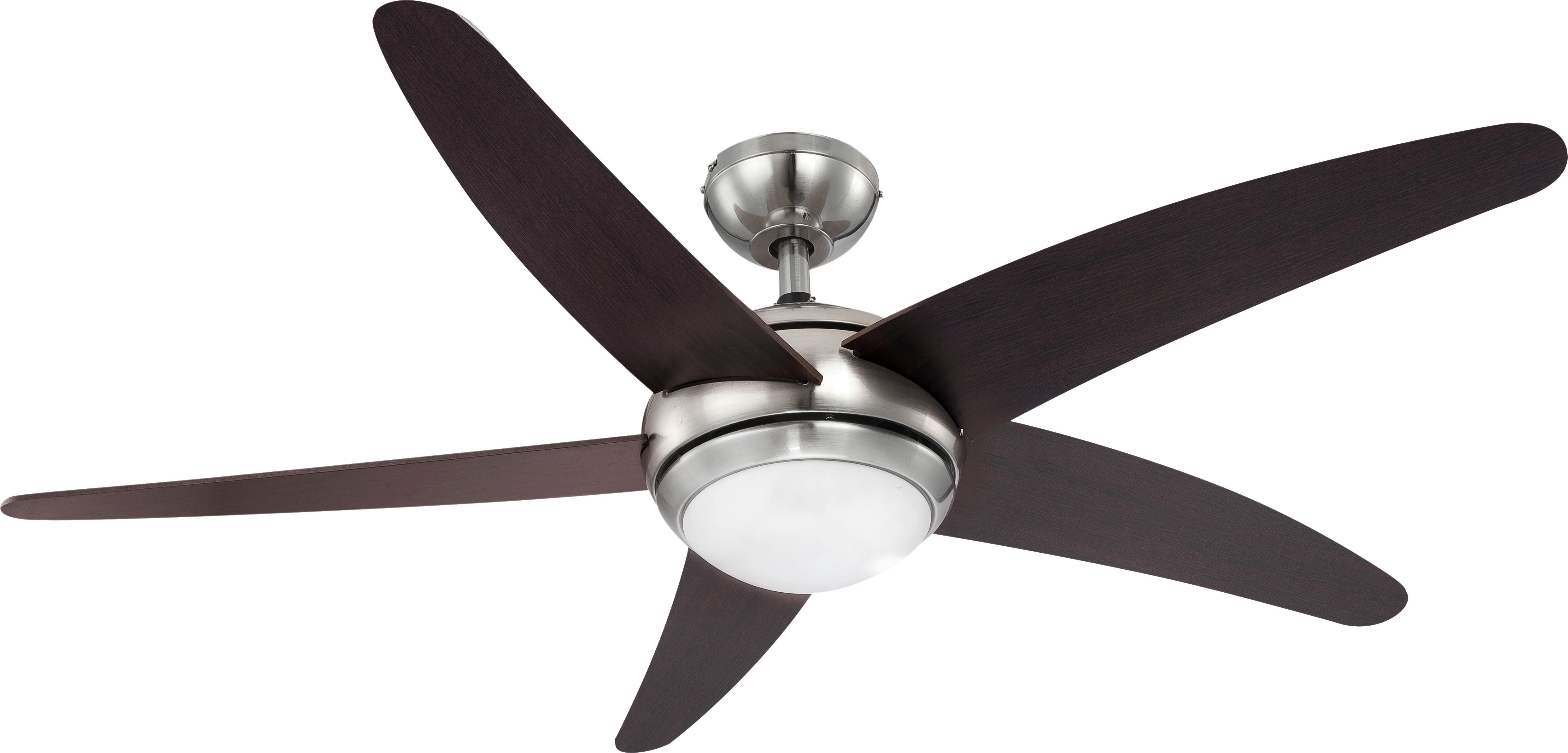 GLOBO Deckenventilator 306 nickel matt Opal H/D: ca. 37x132 cm max. 80 W Deckenventilator_Fabiola - nickel matt/Opal (132,00/37,00cm) - GLOBO