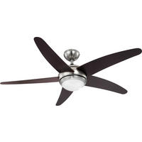 GLOBO Deckenventilator 306 nickel matt Opal H/D: ca. 37x132 cm max. 80 W Deckenventilator_Fabiola - nickel matt/Opal (132,00/37,00cm) - GLOBO