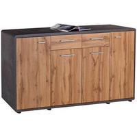 Kommode Fontana Beton Optik Eiche Wotan Nachbildung B/H/T: ca. 175x87x40 cm Fontana - Eiche (175,00/87,00/40,00cm)