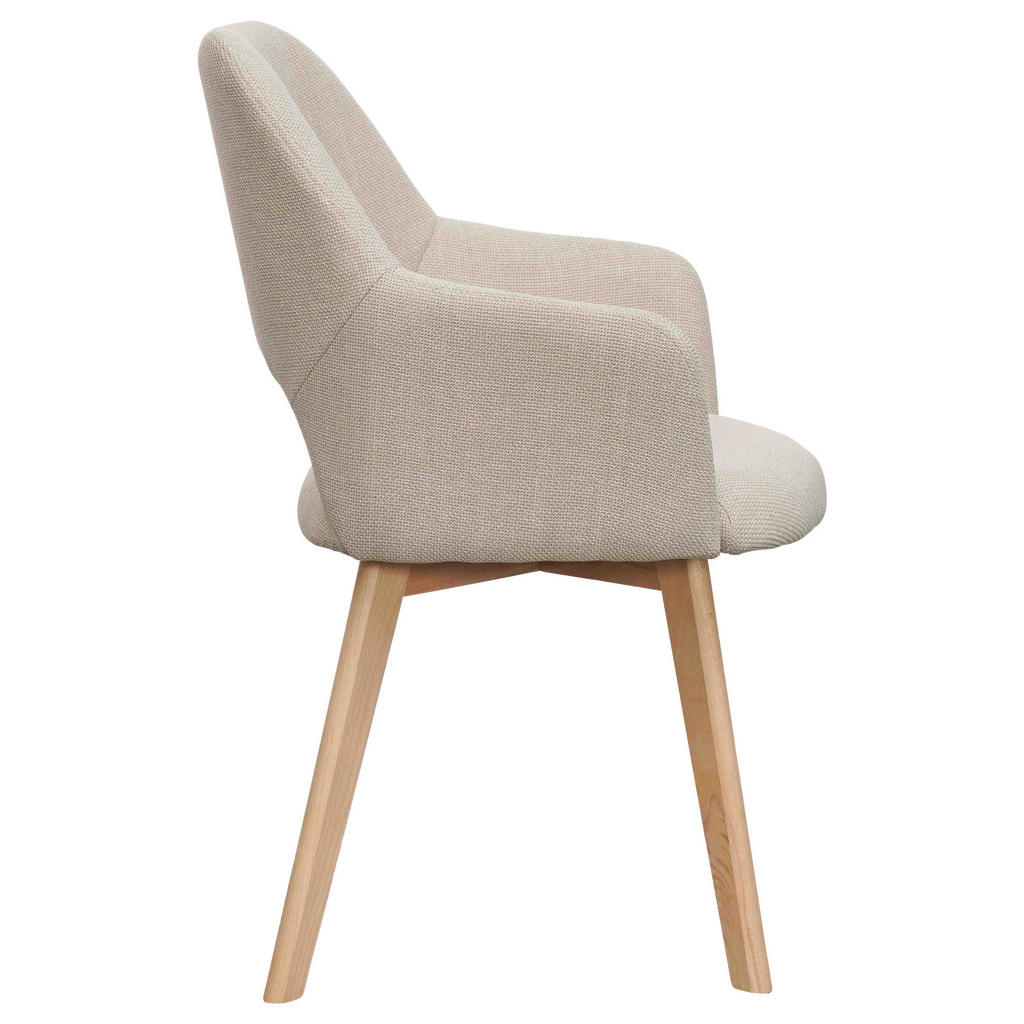 Thumbnail - Armlehnstuhl Stade beige natur Polyester Buche
