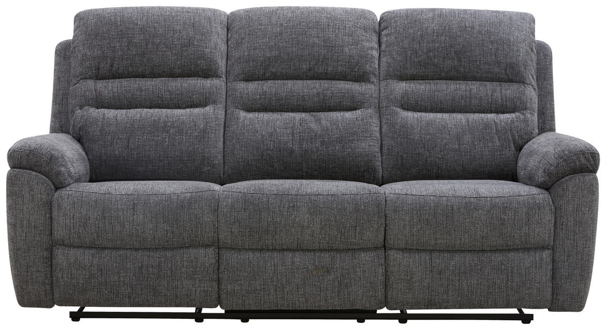 Sofa 3-2-1 KW 2028 dunkelgrau Microfaser KW 2028 - schwarz/dunkelgrau