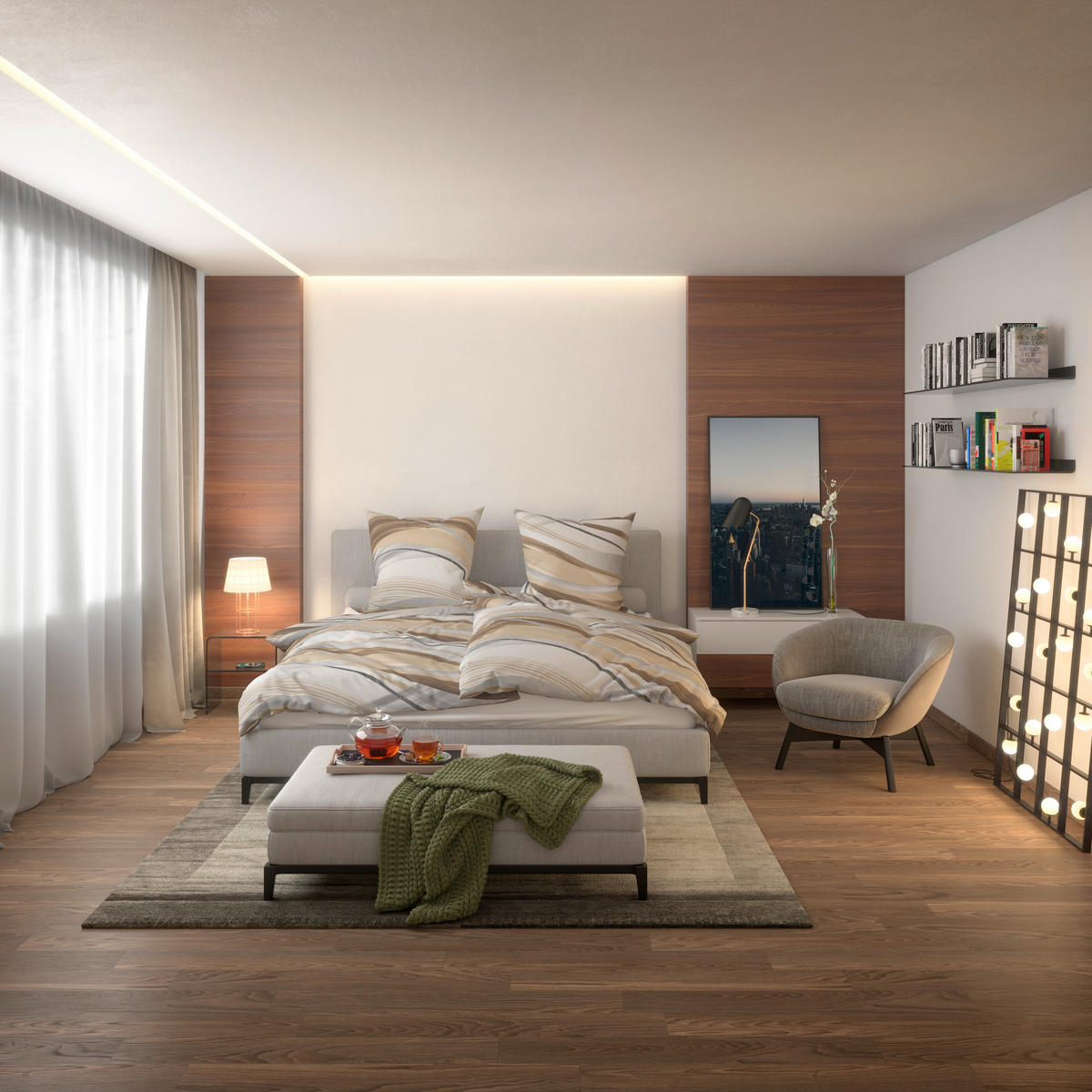 Baumwoll Bettwäsche Renforce Bettwäsche_Renforce_Tova Welle - beige/weiß (135,00/200,00cm) - beau rêve