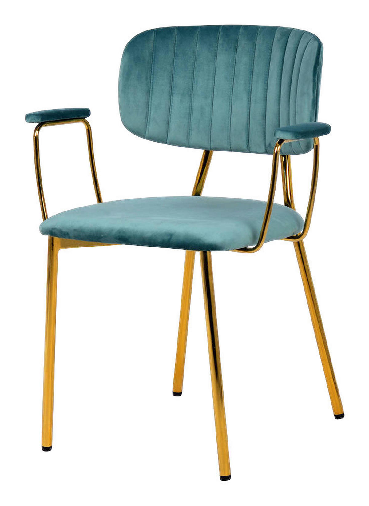 Stuhl Kian 200 2er-Set mint Microfaser B/H/T: ca. 63x80x51 cm Kian 200 2er-Set - gold/mint (63,00/80,00/51,00cm) - 360 Living
