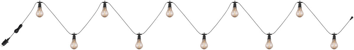 GLOBO LED-Lichterkette VERA Rauch B/H/T: ca. 8x12x750 cm VERA - Rauch/mattschwarz (8,00/12,00/750,00cm) - GLOBO