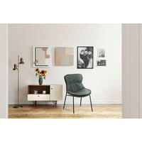 Stuhl Brady 200 grün dunkelgrau Kunstleder Kunstleder B/H/T: ca. 54x84x64 cm Brady 200 - schwarz/dunkelgrau (54,00/84,00/64,00cm) - 360 Living