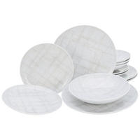 CreaTable Tafelservice Home Shabby Chic weiß Porzellan 12 tlg. Home Shabby Chic - weiß/creme - CreaTable