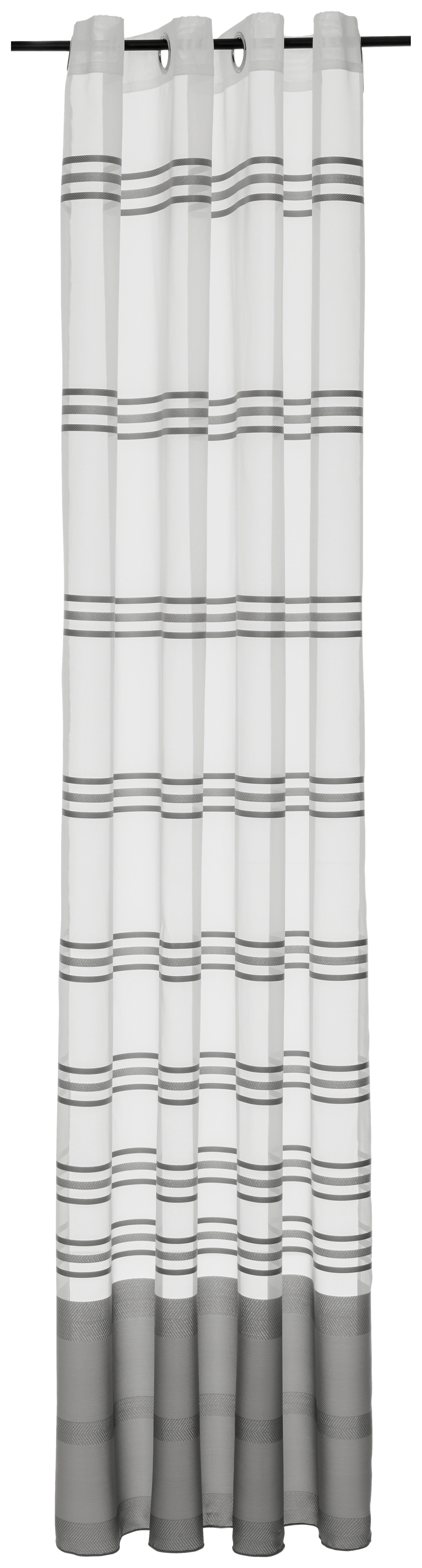Thumbnail - POCOline Ösenvorhang Chicago silber B/L: ca. 150x245 cm