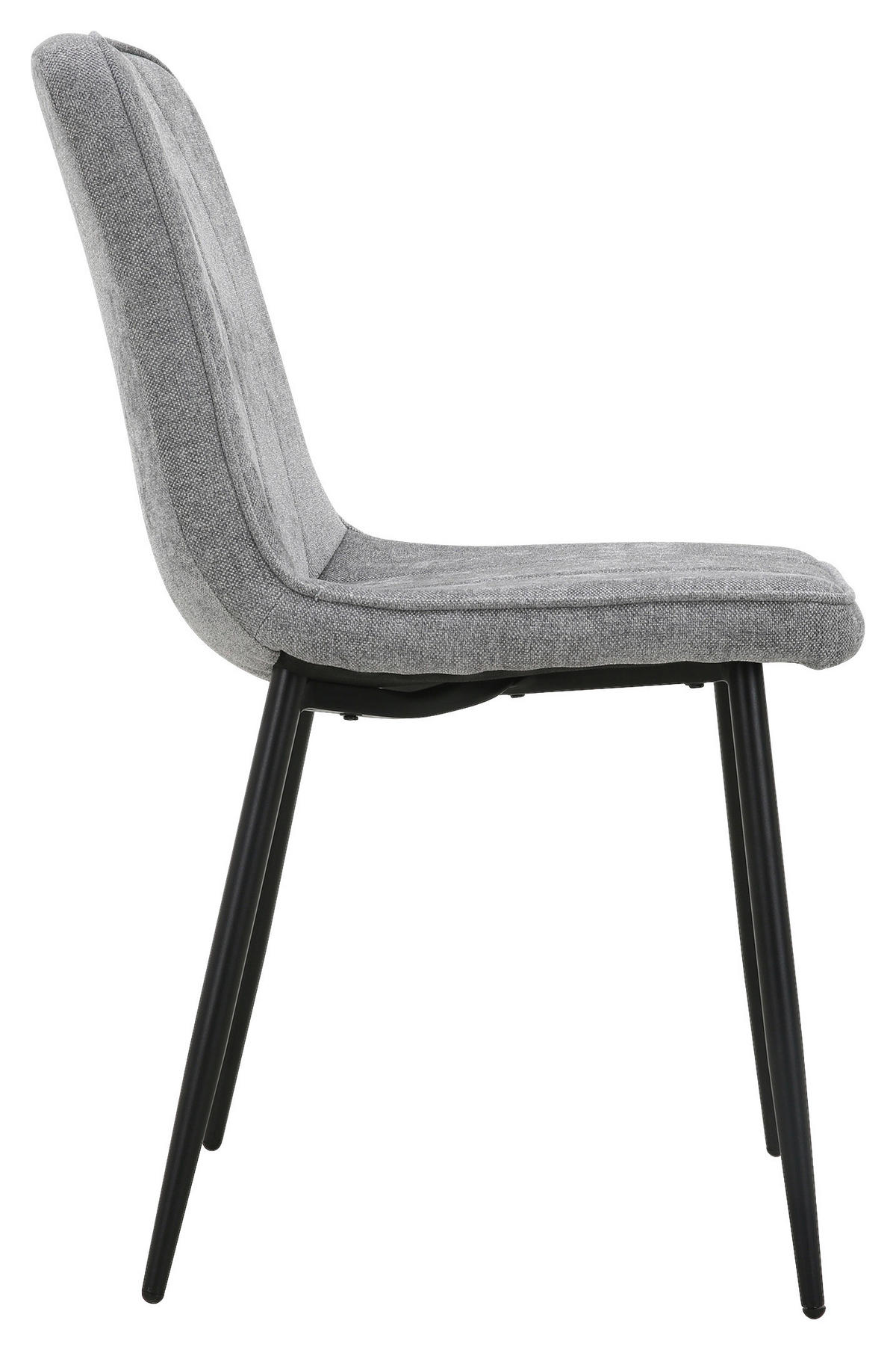 Stuhl KIM grau Webstoff B/T: ca. 45x87 cm KIM - schwarz/grau (45,00/87,00cm)