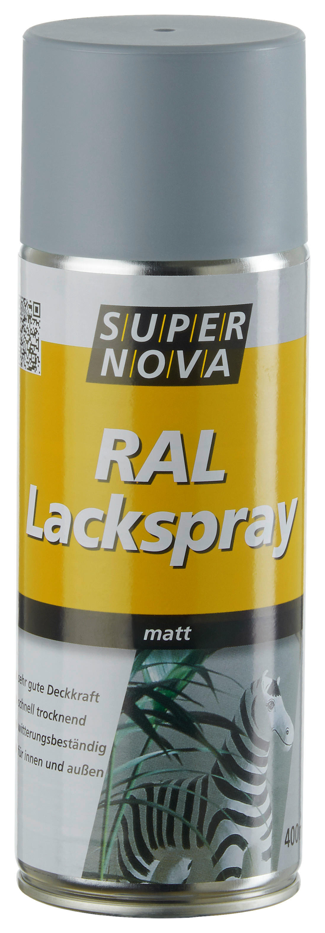Super-Nova Lackspray Silbergrau matt ca. 0,4 l Lackspray 400ml - Silbergrau (400ml) - Super-Nova