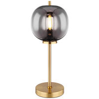 GLOBO Tischleuchte messing Metall Glas H/D: ca. 45x18,5 cm 1 Brennstellen 15345TMM - messing (18,50/45,00cm) - GLOBO