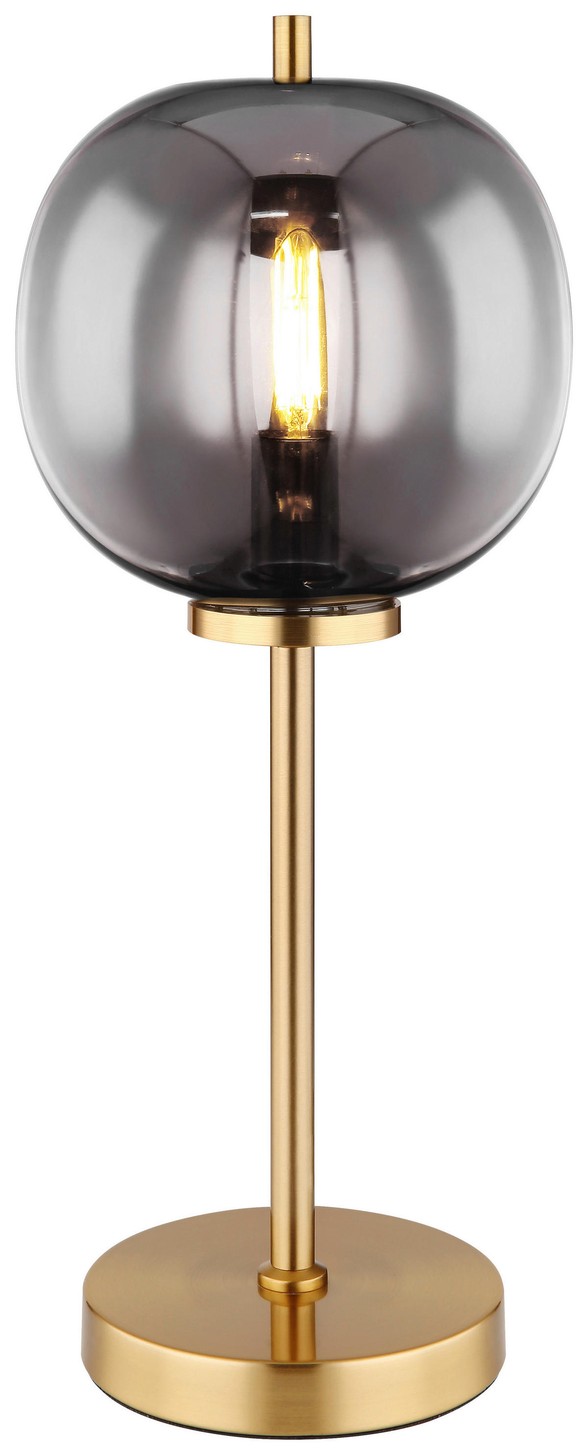 GLOBO Tischleuchte messing Metall Glas H/D: ca. 45x18,5 cm 1 Brennstellen 15345TMM - messing (18,50/45,00cm) - GLOBO
