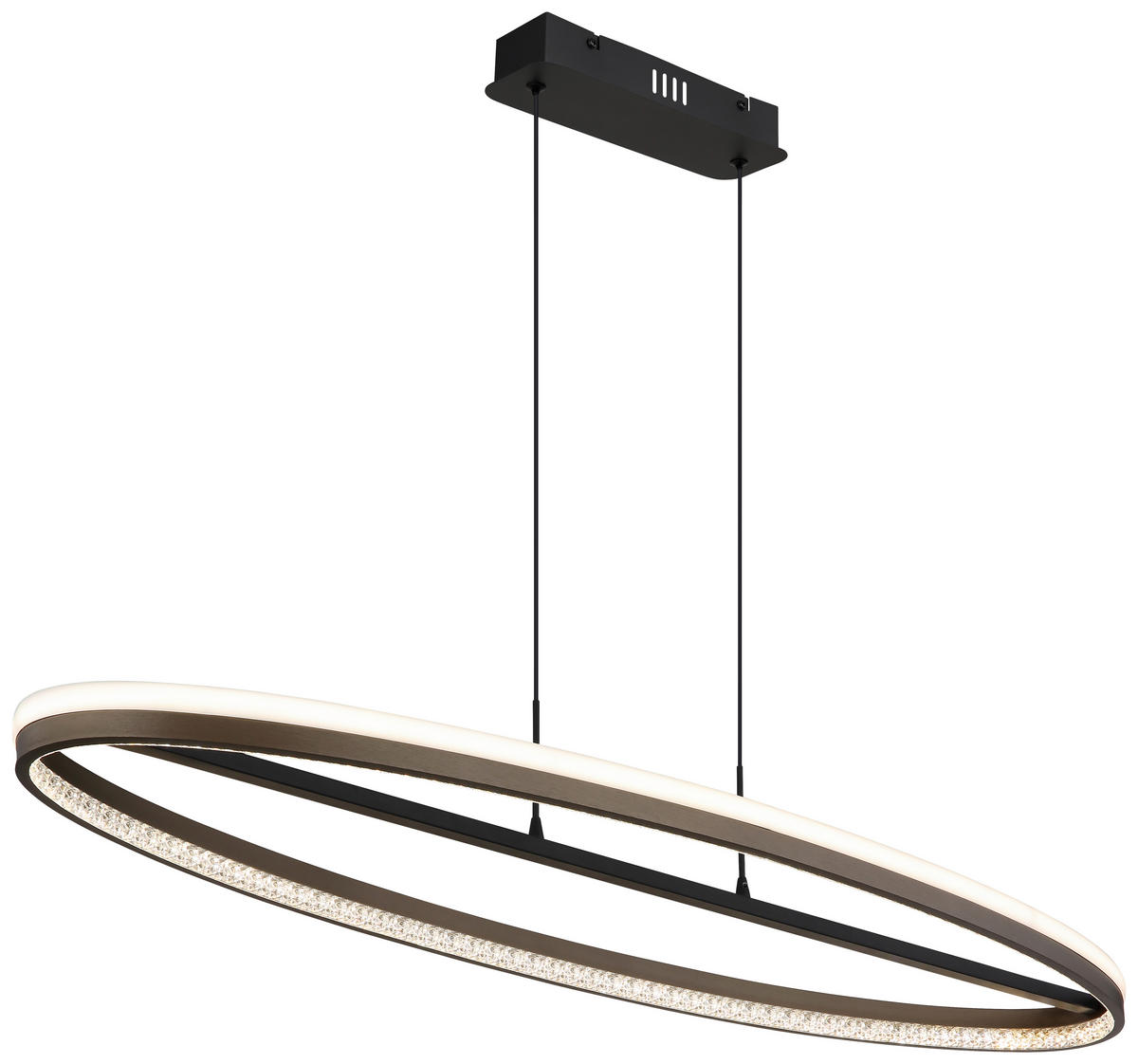 GLOBO LED-Pendelleuchte dunkelblau schwarz Metall Aluminium B/H/L: ca. 29x150x101 cm 1.0 Brennstellen DELLA - schwarz/dunkelblau (101,00/29,00/150,00cm) - GLOBO