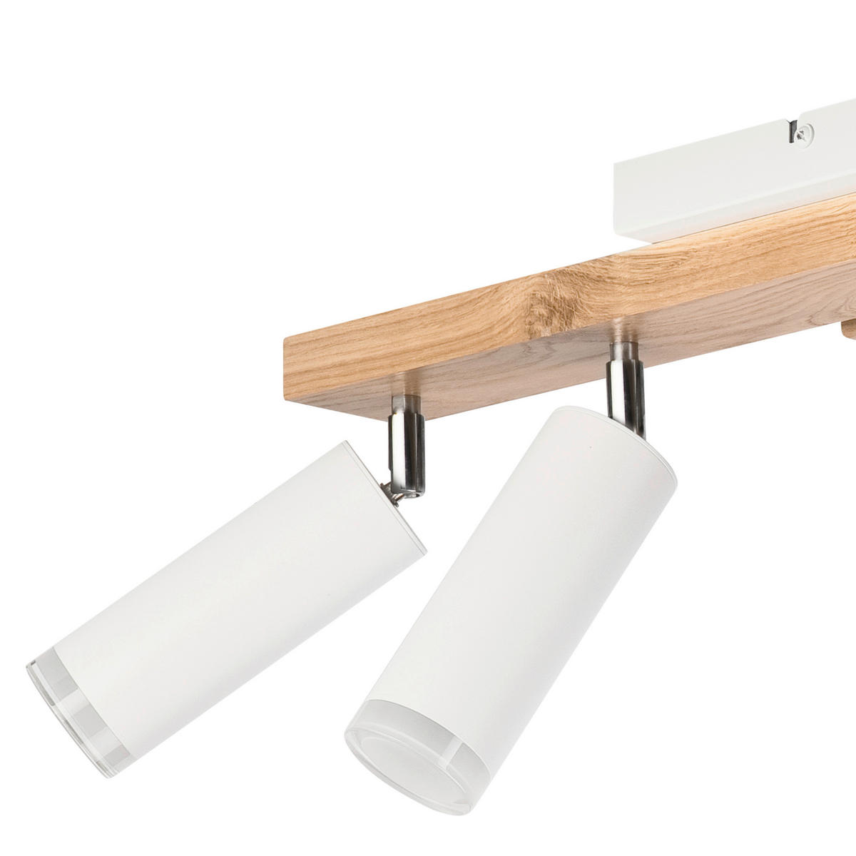 Lamkur Deckenleuchte weiß Holz B/H/L: ca. 20x23,5x64 cm 4 Brennstellen MATTE - weiß (64,00/20,00/23,50cm) - Lamkur