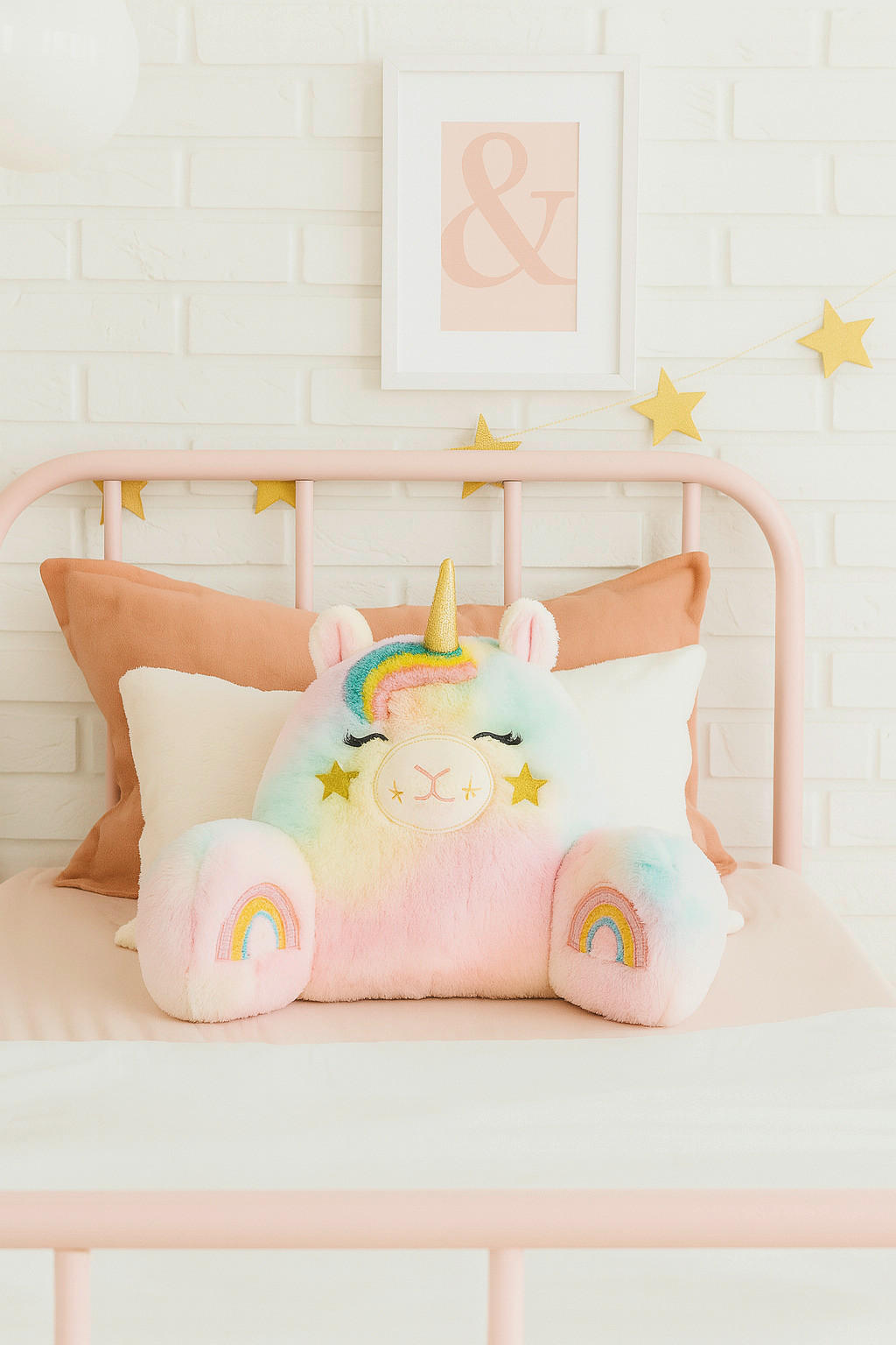 Bettsitzkissen Bettsitzkissen_Einhorn 66x37x48cm - Multi/rosa (66,00/48,00/37,00cm)